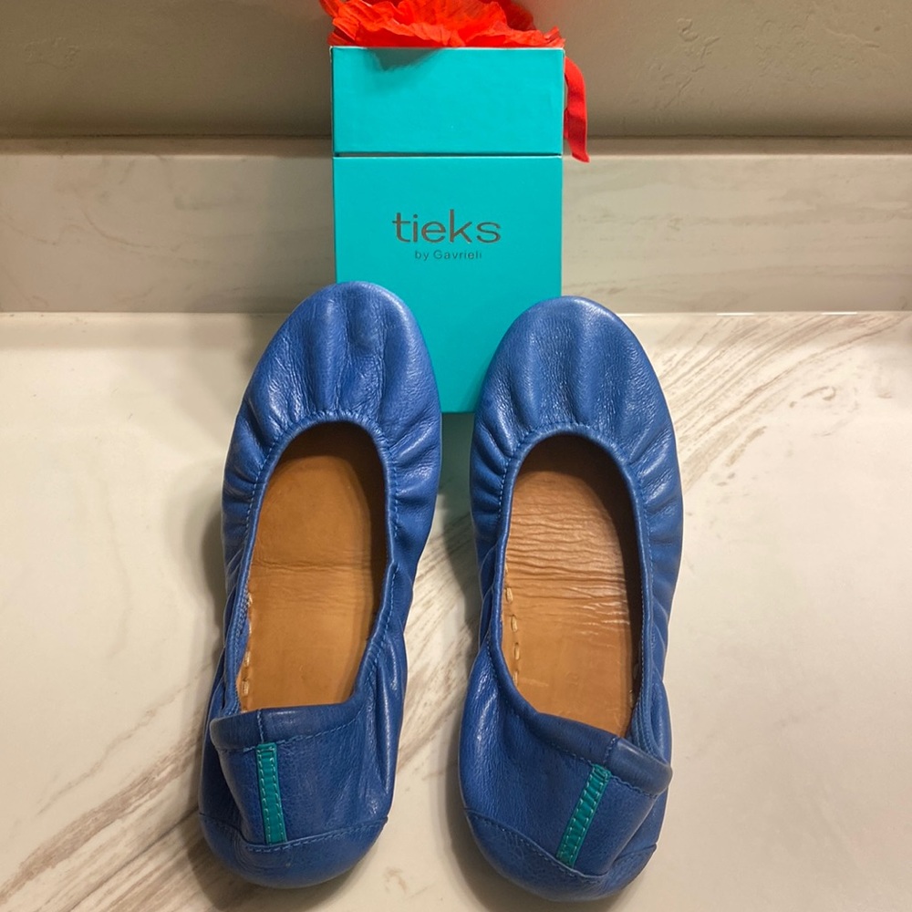 Tieks- Blue. Size 10. Great condition!
